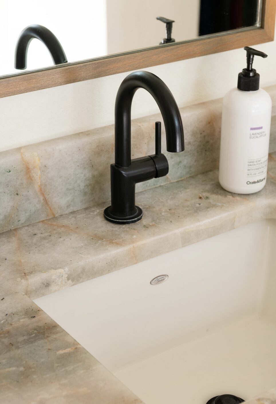 Bathroom Sink Black Faucet Cummings Custom Interiors