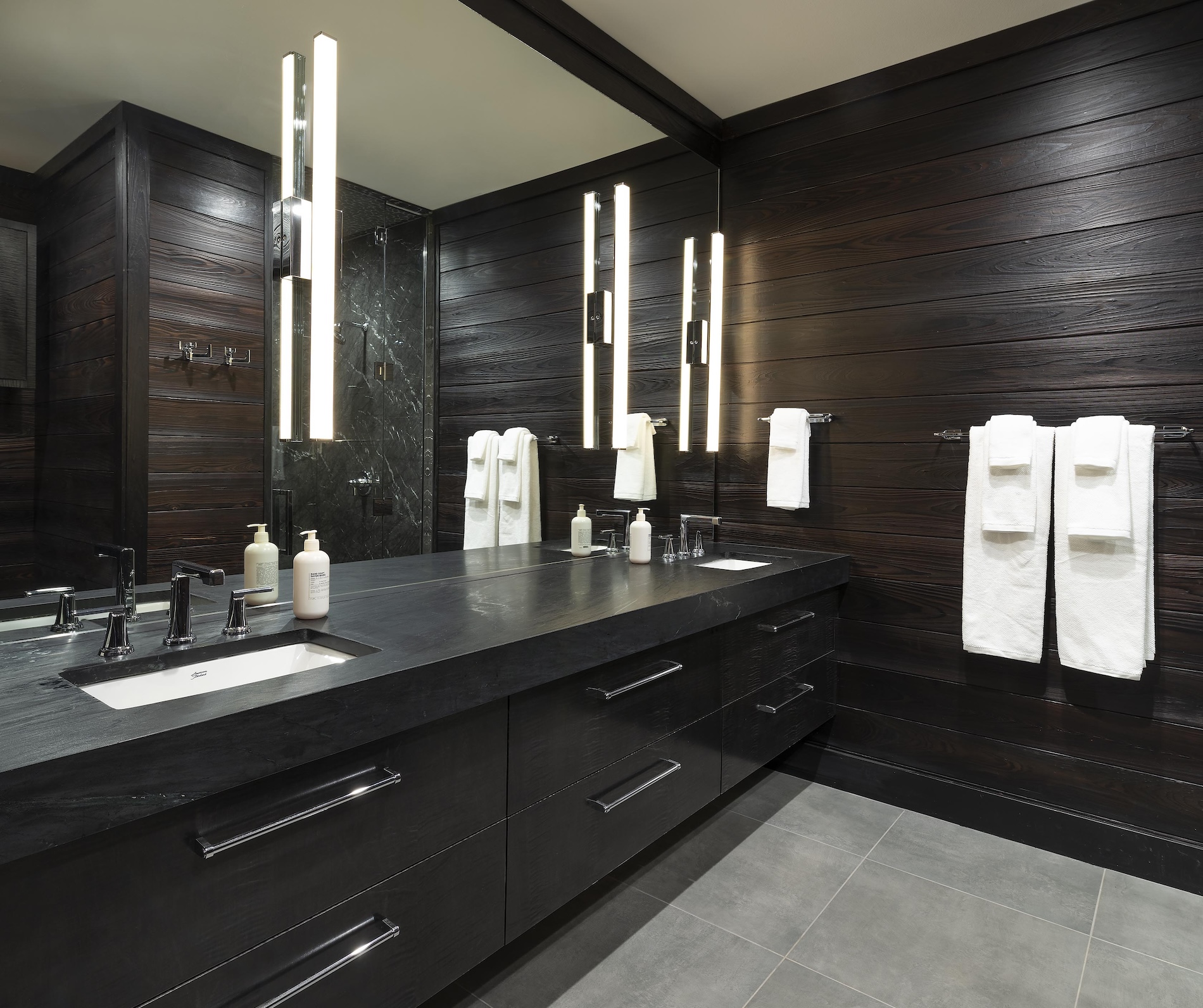Black Bathroom Design Cummings Custom Interiors