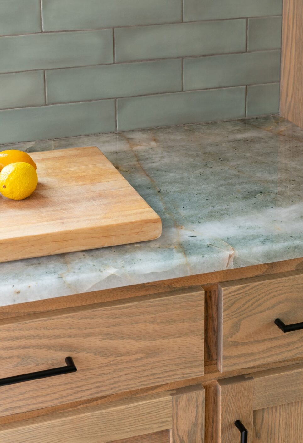 Cutting Board With Lemons Kitchen Interior Design