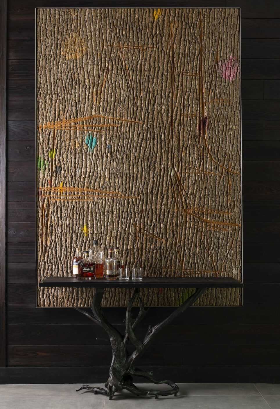 Large Wall Art Behind Hallway Table
