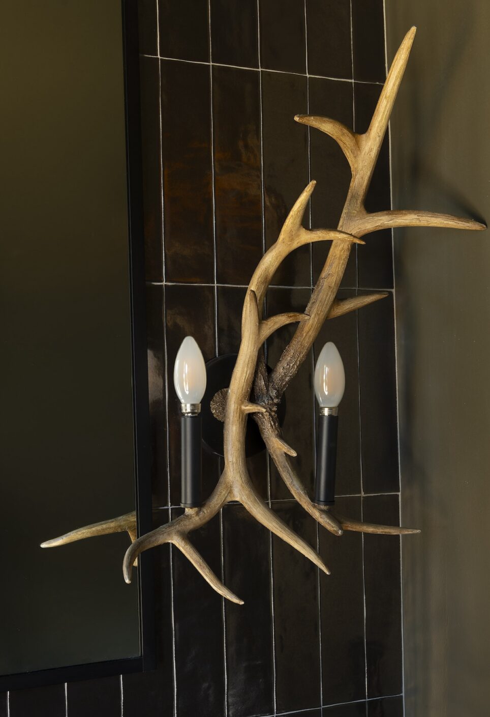 Antler Lighting Sconce Bathroom Interior Design