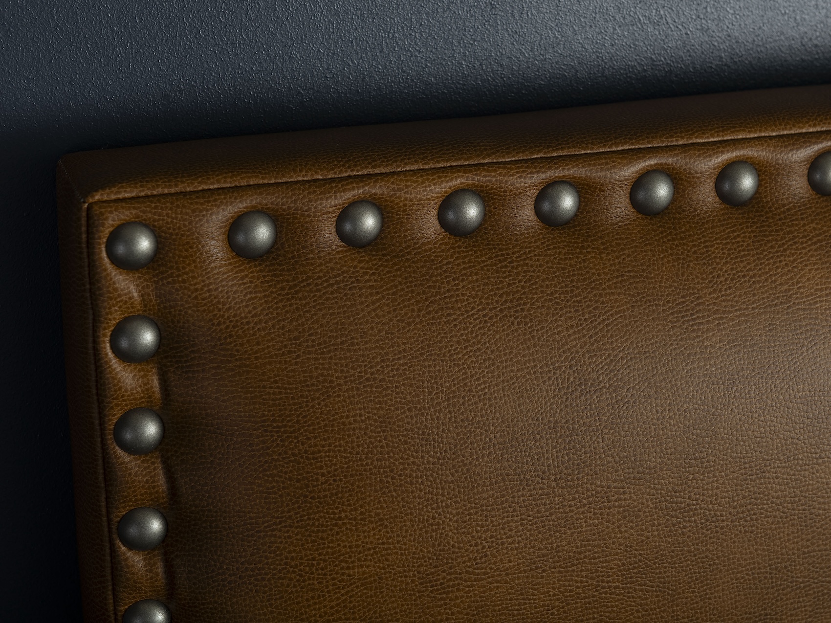 Leather Studded Headboard Bedroom Design