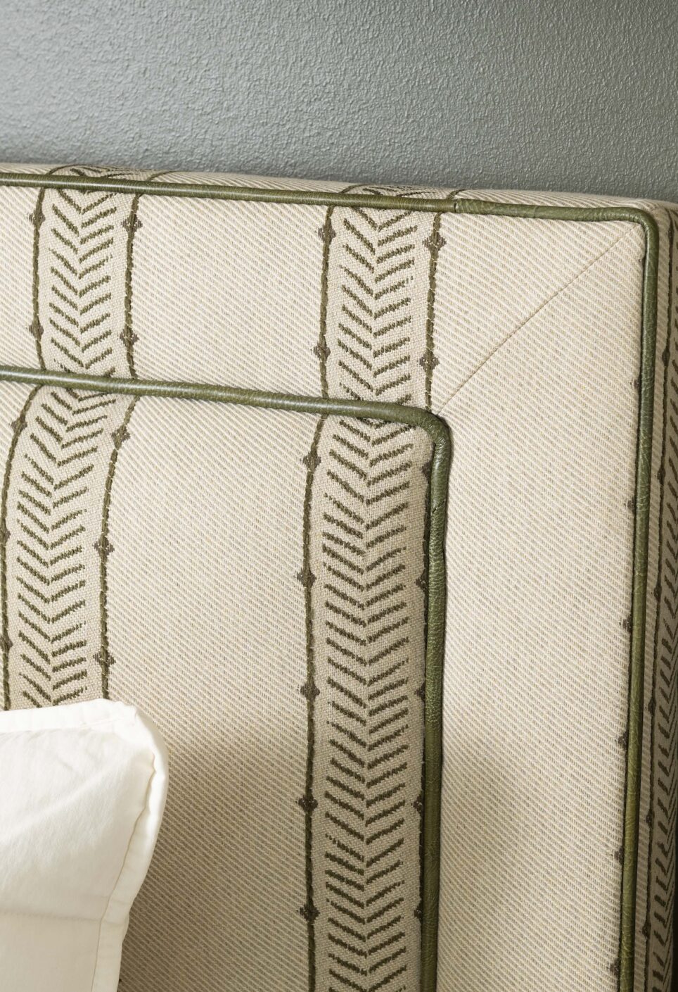 Upholstered Headboard Detail Bedroom Interior Design